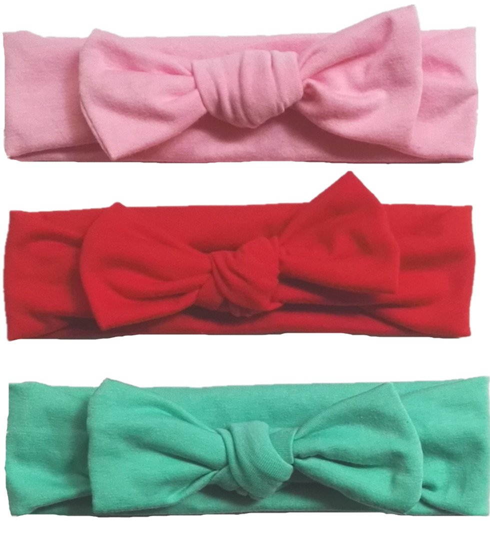 Baby Headbands Cotton Knotted, Girl's Rabbit Ear Hairbands for Newborn,Toddler 8-Pack