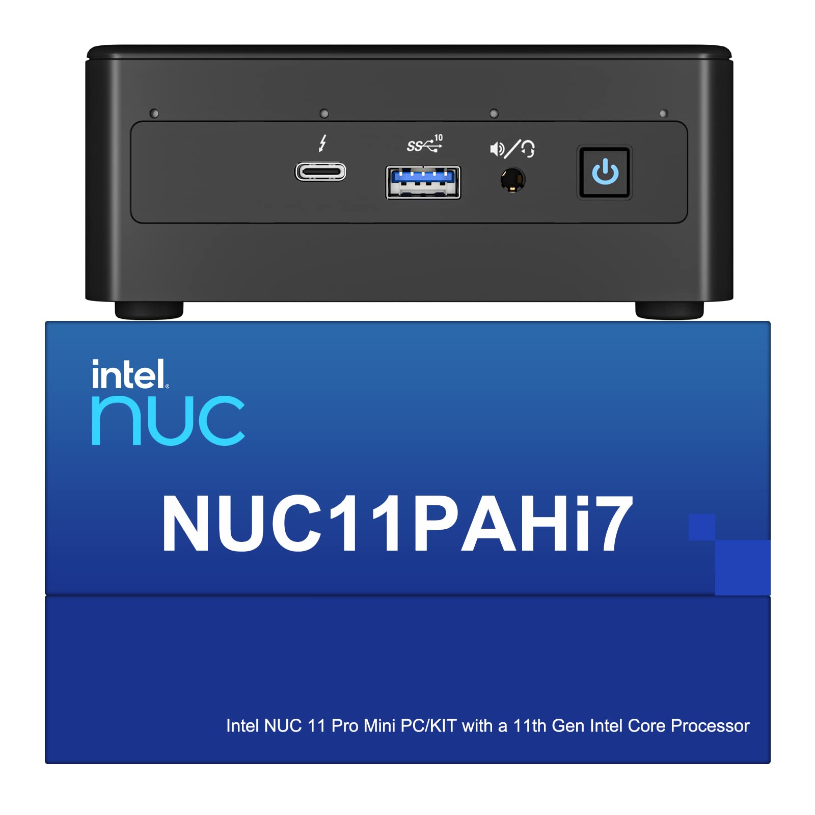 Intel NUC 11 NUC11PAHi7 Panther Canyon Mini PC, i7-1165G7, NO RAM, NO SSD, NO OS, Barebones, Mini Computers for Business Home Office, Support 8K/WiFi 6/4K Quad Display/Bluetooth 5/Thunderbolt 3