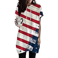 4Th Of July Outfits For Women Tunics Or Tops To Wear With Leggings Womens Summer Clothes Usa Tshirts Long Patriotic Shirts