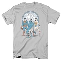 DC Comics Men's Trinity T-shirt Silver