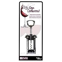 Winged Corkscrew, 1 Count, Black and Silver