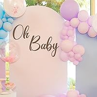 Oh Baby Decal Sign for Backdrop Large Baby in Bloom Baby Shower Party Wall Sticker Balloon Arch Letters Decorations Boy Girl Neutral Gender Reveal Decor