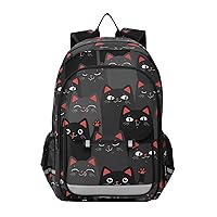 ALAZA Cartoon Black and Grey Cats Laptop Backpack Purse for Women Men Travel Bag Casual Daypack with Compartment & Multiple Pockets