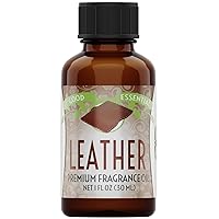 Good Essential – Professional Leather Fragrance Oil for Diffuser, Candle Warmer, Wax Melts – 1 fl oz, 30ml