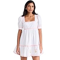 English Factory Women's Embroidered Short Sleeves Mini Dress