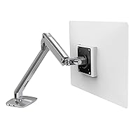 Ergotron – MXV Single Monitor Arm, VESA Desk Mount – for Monitors Up to 34 Inches, 7 to 20 lbs – Polished Aluminum