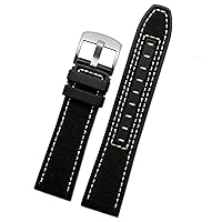 22mm Canvas Rubber Watch Strap Men Wrist Band Bracelet for Omega Series Soft watchband Bracelet (Color : 10mm Gold Clasp, Size : 22mm)