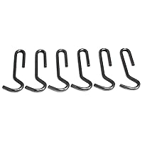 Enclume Straight Pot Hook, Set of 6, Use with Pot Racks, Hammered Steel Small
