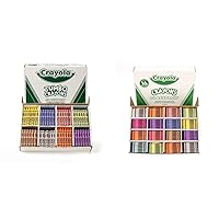Crayola Jumbo Crayons Classpack (200 Count) and Crayola Crayon Classpack (800 Count, 16 Colors)