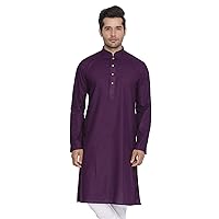 Elina fashion Men's Tunic Cotton Kurta Pajama Set Indian Traditional Wear