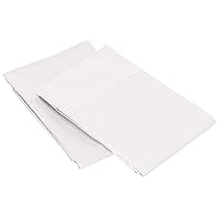 Charisma 310 Thread Count Classic Solid Cotton Sateen King Pillowcase Pair Bright White