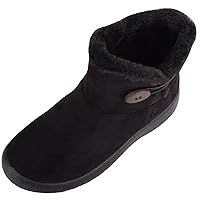 Womens Lightweight Faux Suede Faux Fleece Slip On Zip Up Ankle Boots