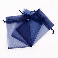 100 Pcs Organza Gift Bag, Organza Bags with Drawstring Great for Mother's Day Wedding Bridal Showers Kids Parties Party Favor Small Jewelry Snack Cookie Popcorn Candy Pouches Soaps-9-9x12cm(4x5in)