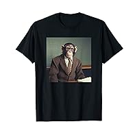 Chimpanzee Professor Funny Vintage T-Shirt
