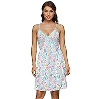 CowCow Womens Hibiscus Hawaii Flowers Floral Tropic Tropical Paisley V-Neck Pocket Summer Dress, XS-5XL