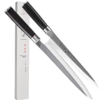 CHUYIREN Sushi Knife Sashimi Knife- 9.5 inch and 12inch, Wooden Handle And Wenge Wood Handle