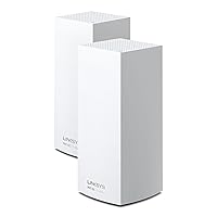 Linksys MX8502 Atlas WiFi 6E Router Home WiFi Mesh System, Tri-Band, 6,000 Sq. ft Coverage, 130+ Devices, Replaces Routers and Extenders, Gaming & Streaming, Speeds up to (AX8400) 8.4Gbps - 2PK