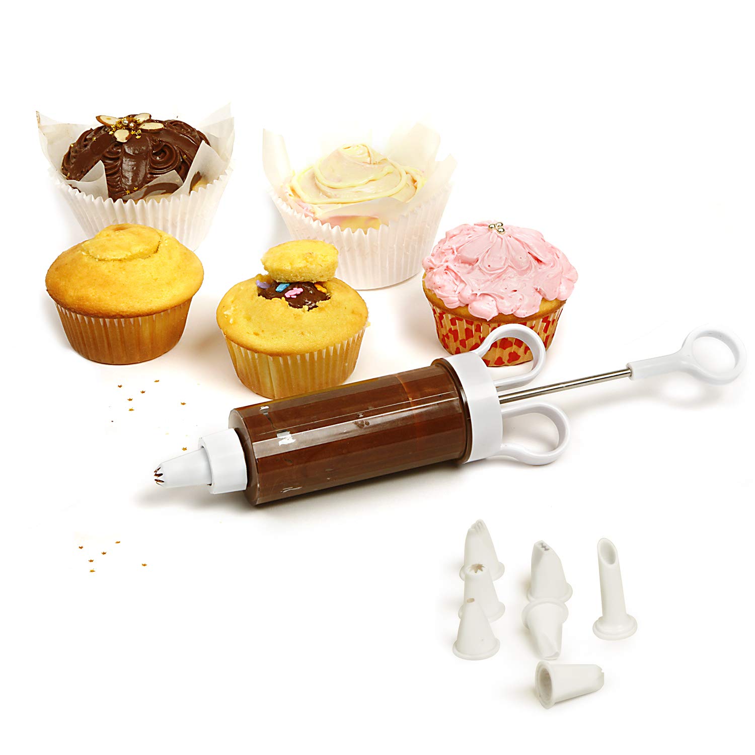 Norpro Cupcake Injector/Decorating Icing Set, 9-Piece Set