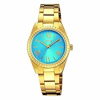 Lorus Ladies Blue Dial Gold Plated Watch