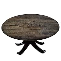 Wood Round Table Cloth, Wood Panel Style Texture, Suitable for Restaurant Kitchen Parties, Fit for 24