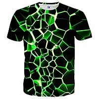 Neemanndy 3D Graphic Colorful T-Shirts Short Sleeve Crew Neck Print Tee for Men Women and Youngs
