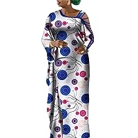 African Evening Party Dresses for Women Dashiki Print Cotton Ladies Party Robe Dress