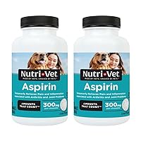 Nutri-Vet Aspirin Chewables for Large Dogs, 75 Count, Pack of 2