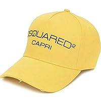 DSQUARED2 Capri Italy Yellow Baseball Cap Baseball Cap Hat, yellow