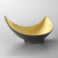 Mica Gold Crescent Moon Pot, 8.9 x 4.3 x 4.7 inches (22.5 x 11 x 12 cm), Restaurant, Commercial Use