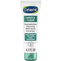 Gentle Clear Complexion-Clearing BPO Acne Cleanser with 2.6% Benzoyl Peroxide, Creamy and Soothing for Sensitive Skin, Suitable for All Skin Types, 4.2oz (Packaging May Vary)