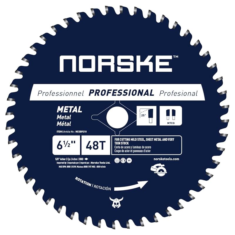 Mua Norske Tools NCSBP210 6-1/2 inch 48T Metal Cutting Saw Blade For Steel  Roofing, Metal Siding, Steel Pipe, Steel Studs  More 5/8 inch Bore with  Diamond Knockout trên Amazon Mỹ chính hãng 2023 Giaonhan247