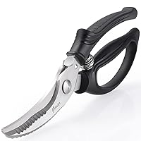 Heavy Duty Poultry Shears - Kitchen Scissors for Cutting Chicken, Poultry, Game, Meat - Chopping Vegetable - Spring Loaded