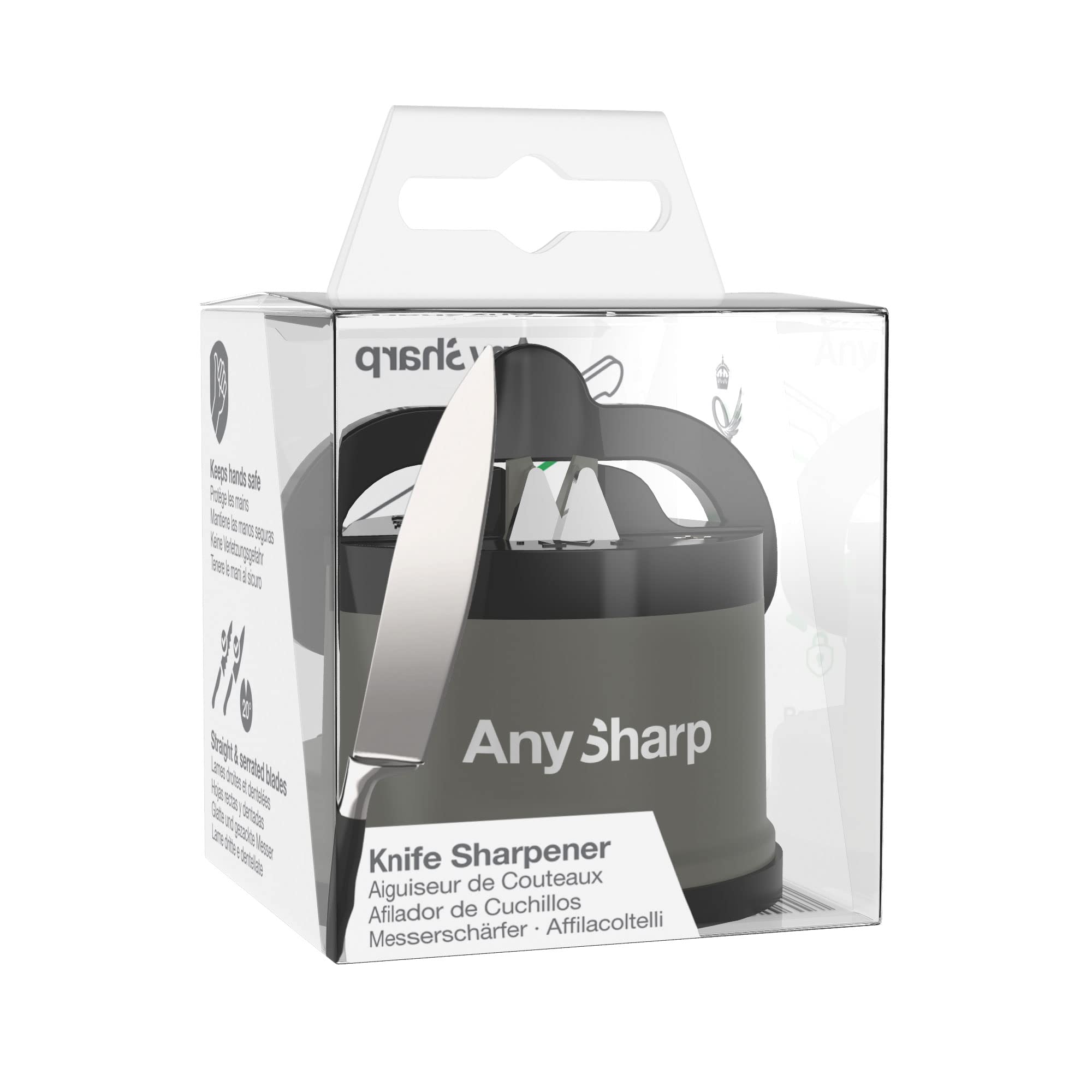 AnySharp Global World's Best Knife Sharpener, Editions, Grey