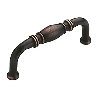 Amerock | Cabinet Pull | Oil Rubbed Bronze | 3 inch (76 mm) Center to Center | Granby | 1 Pack | Drawer Pull | Drawer Handle | Cabinet Hardware