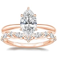 3 CT Marquise Shaped Moissanite Ring Moissanite Wedding Ring Set Promise Gifts for Her Moissanite Ring