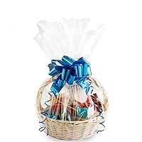 Morepack Large Cello/Cellophane Bags,30x 40 Inches Clear Basket Bags OPP Plastic Cellophane Wrap for Gift Baskets Packaging 5 Pieces