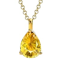 Cubic Zirconia Birthstone Necklace 18k Gold Plated Stainless Steel Pendant Birthday Gifts for Women Girls