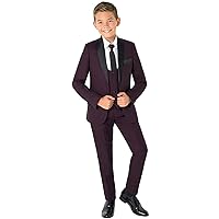 3 Pieces Boys Slim-Fit Formal Occasion Prom Suit Double Breasted Kids Tuxedo Set