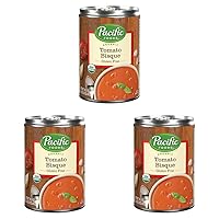 Pacific Foods Organic Tomato Bisque, Vegetarian Soup 16.3 Oz Can (Pack of 3)