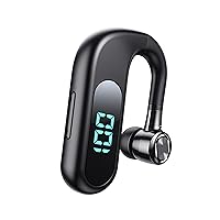 V13 Wireless Digital Display Bluetooth Headset 5.2 Business Driving Noise Reduction Large Power Sports Universal Painless wear (Black)