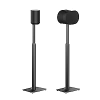 ynVISION.DESIGN Adjustable Floor Stand Compatible with SONOS Era 100 and Era 300 - Black - 2 Pack | (Pair) | Package Includes mounting Options for Both Speakers