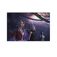 Anime Poster Final Game Fantasy 7 Rebirth Art Game Posters Cloud (1) Art Poster Canvas Painting Decor Wall Print Photo Gifts Home Modern Decorative Posters Framed/Unframed 16x24inch(40x60cm)