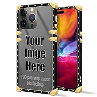 Personalized Picture Phone Cases for iPhone 15 Pro 6.1 Inch,Shockproof Rugged Durable TPU Protective Phone Cover Custom Photo Phone Case for Friends Family Birthday Gifts