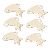Happyyami 6pcs Wooden White Embryo Trophy Educational Toys Creative Handcraft Trophy Decor Trophy Kid Toys Puzzle Toy Arts and Crafts for Kids Handmade Labels Kids Toy Child Manual Pearl Mud