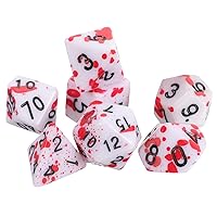 ERINGOGO 21 Pcs Dice Toy for Kids Game Props Couples Gift Red Suit Halloween Decortions Red Table Runner Dragon Game Kids Playset Kids Toys D20 Mini Gifts Party Bloody Acrylic Number Child