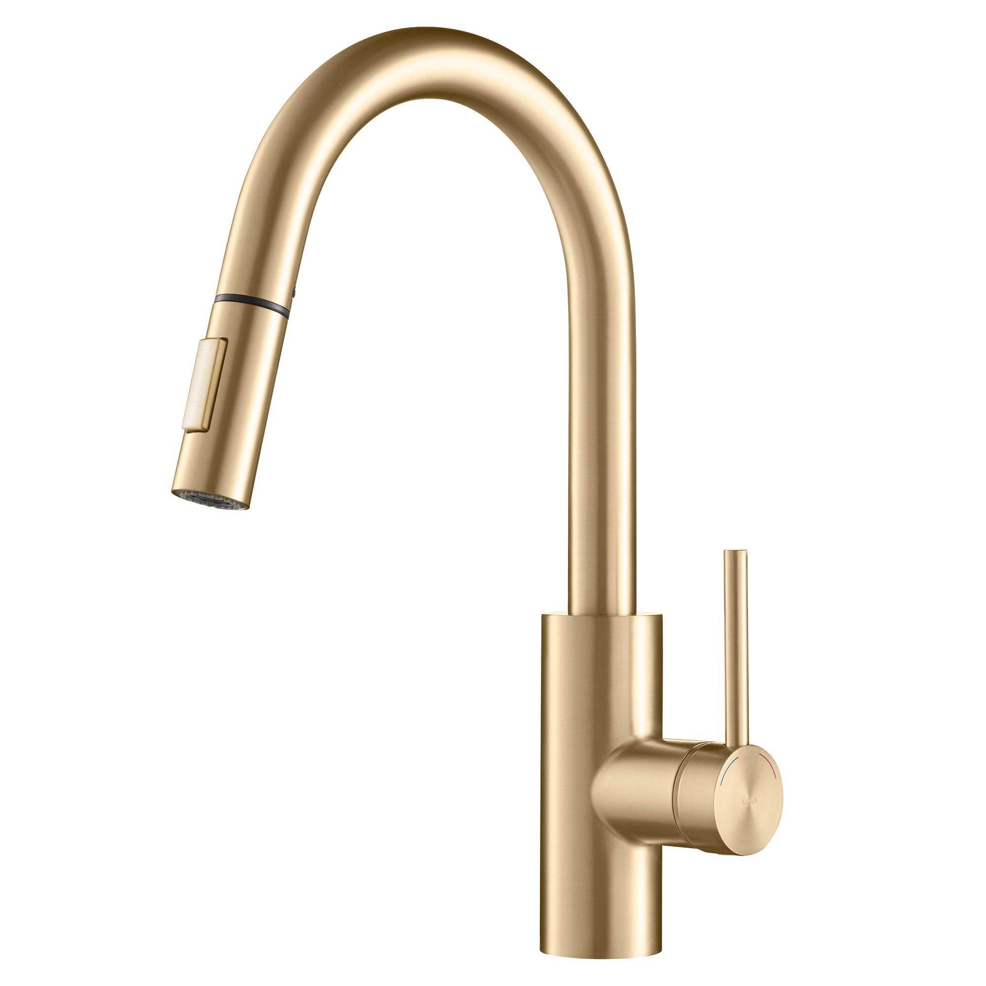 Kraus KPF-2620BB Oletto Kitchen Faucet, 15 1/8 Inch, Brushed Brass