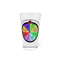 Novelty IT Professional Wheel Of Answers Tech Information Hilarious Humorous Infotech Computer Information's Pint Glass, 16oz 16oz
