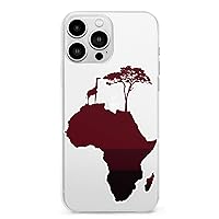African Safari Map Silhouette Phone Case Drop Protective Funny Graphic TPU Cover for iPhone 13 Pro Max/iPhone 13 Pro/iPhone 13/iPhone 13 Mini IPhone13 Pro