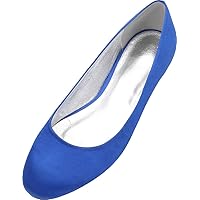 Womens Round Toe Flats Wedding Flat Shoes for Bride White