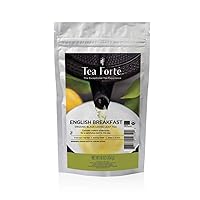 Tea Forte English Breakfast Loose Bulk Tea, 1 Pound Pouch, Organic Black Tea Makes 160-170 Cups